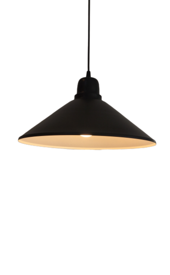 MYLİGHTS  RETRO METAL SARKIT AVİZE SİYAH  İÇİ BEYAZ 38 CM ürün görseli 1