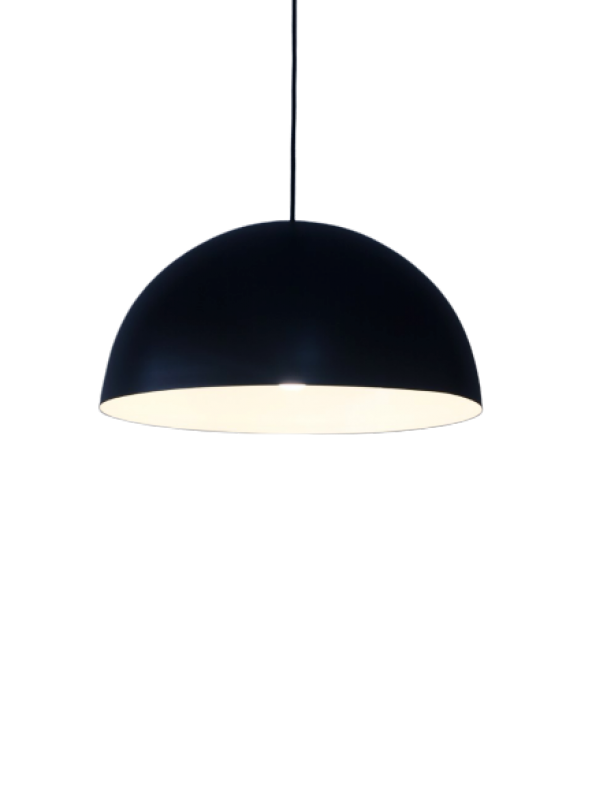 MYLİGHTS   RETRO METAL SARKIT AVİZE SİYAH İÇİ BEYAZ 40CM ürün görseli 1