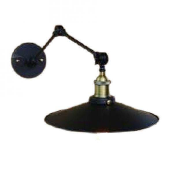 MYLİGHTS  RETRO MAFSALI APLİK SİYAH ESKİTME  23CM ürün görseli 1