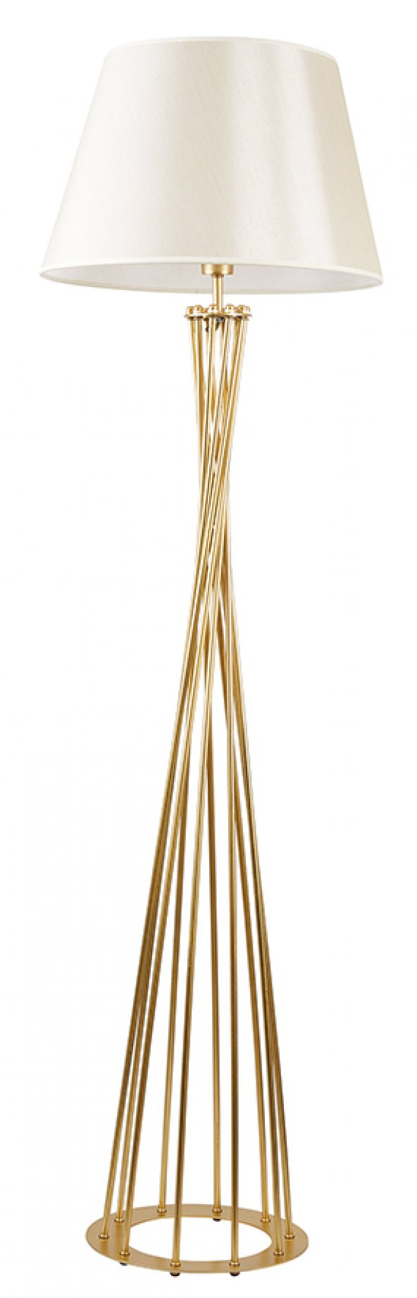 MYLİGHTS  RETRO LAMBADER KÖŞE LAMBASI MAT GOLD KREM BAŞLIK  45CM  BAŞLIK ürün görseli 1