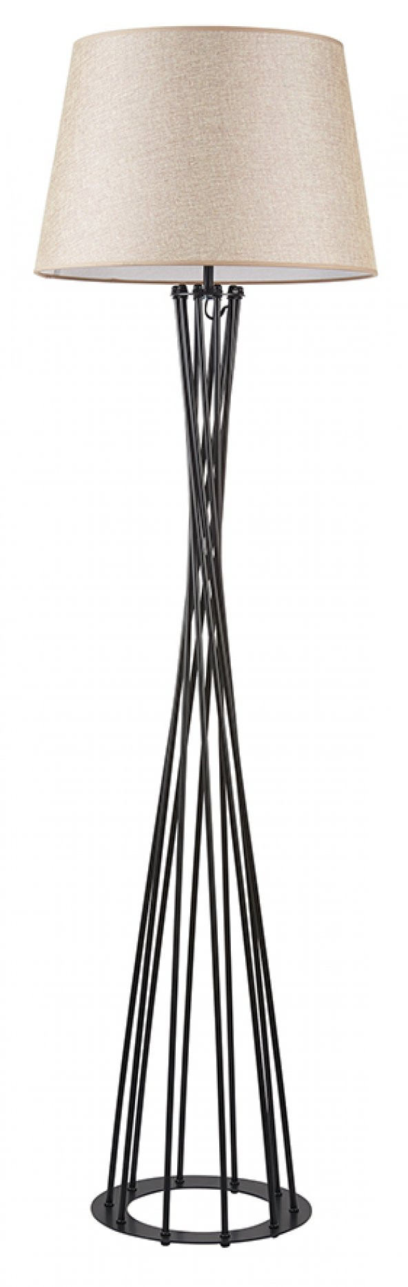 MYLİGHTS  RETRO SİYAH  LAMBADER KREM BAŞLIK  45 CM CAP ürün görseli 1