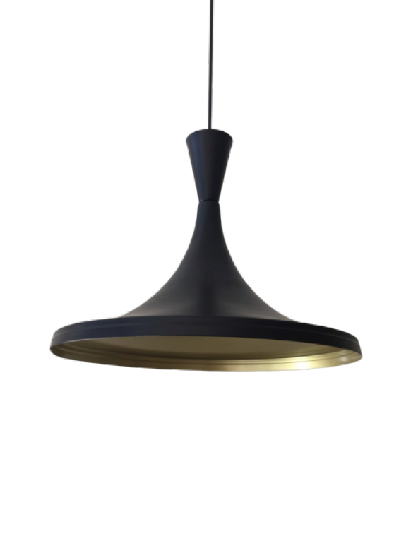 MYLİGHTS  SİYAH İÇİ SARI METAK SARKIT AVİZE 36 CM  EN ürün görseli 1