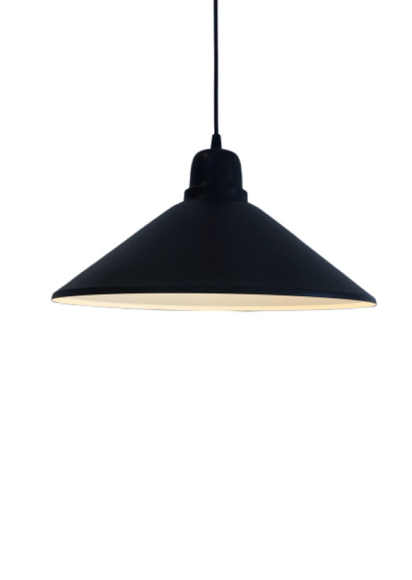 MYLİGHTS  RETRO  SİYAH İÇİ SARI METAL SARKIT AVİZE 37 CM ürün görseli 1