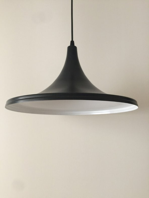 MYLİGHTS   SİYAH İÇİ BEYAZ METAL SARKIT 36 CM  RETRO ürün görseli 1