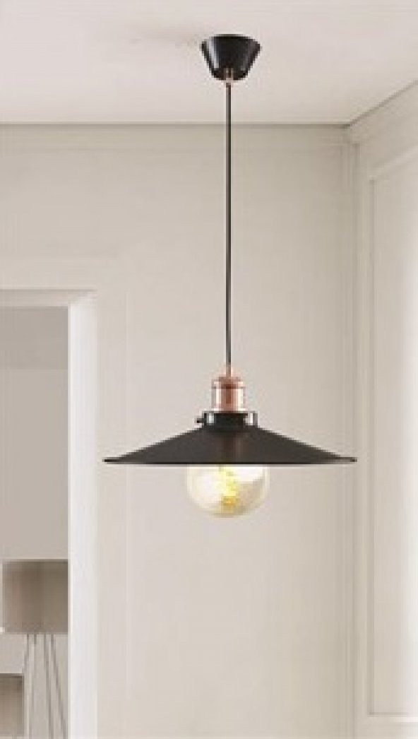 MYLİGHTS  RETRO METAL SARKIT AVİZE  30CM  MAT BAKIR ürün görseli 1