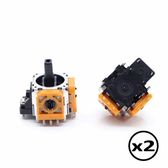 PS4 Analog Motoru Tüm Playstation 4 Kollarına Uyumlu TURUNCU Seri Kaliteli PS4 Yedek Parça x2 ADET ürün görseli 1