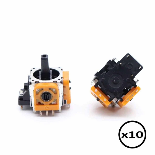 PS4 Analog Motoru Tüm Playstation 4 Kollarına Uyumlu TURUNCU Seri Kaliteli PS4 Yedek Parça x10 ADET ürün görseli 1