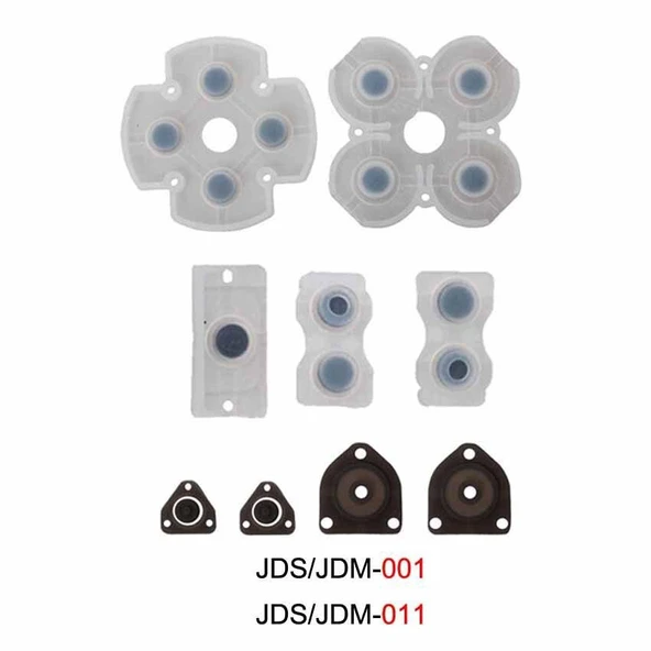PS4 Kol Tamir JDM JDS 001 011 İç Lastik Takımı TAM SET Silikon 1. KALİTE PS4 Yedek Parça Rubber Pad ürün görseli 1