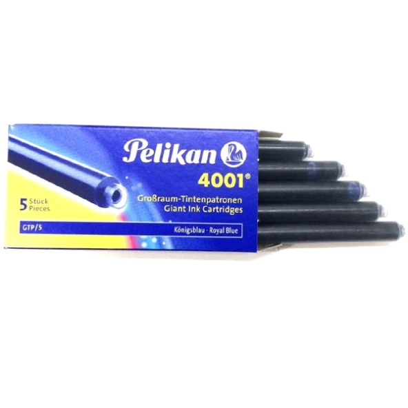 Pelikan Dolma Kalem Kartuşu Uzun Royal Siyah 4001 5  Li (10 Paket) ürün görseli 1