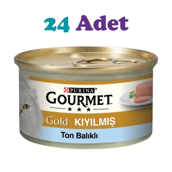 GOURMET GOLD KIYILMIŞ TON BALIKLI KEDİ KONSERVESİ 85G (24 ADET) ürün görseli 1