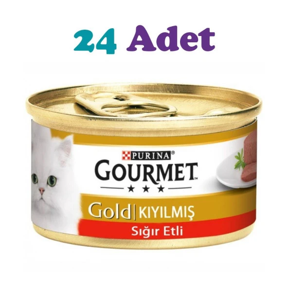 Gourmet Gold Kıyılmış Sığır Etli Kedi Konservesi 85g (24 Adet) ürün görseli 1