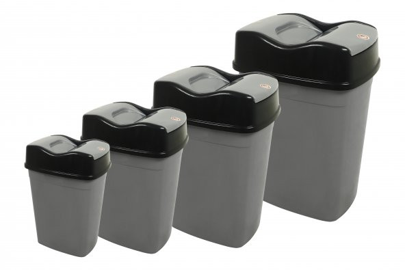 Sağlam Plastik 4'lü Girdap Çöp Kovası Set  (10-15-25-60 Lt)(2-3-4-5 Nolu) ürün görseli 1