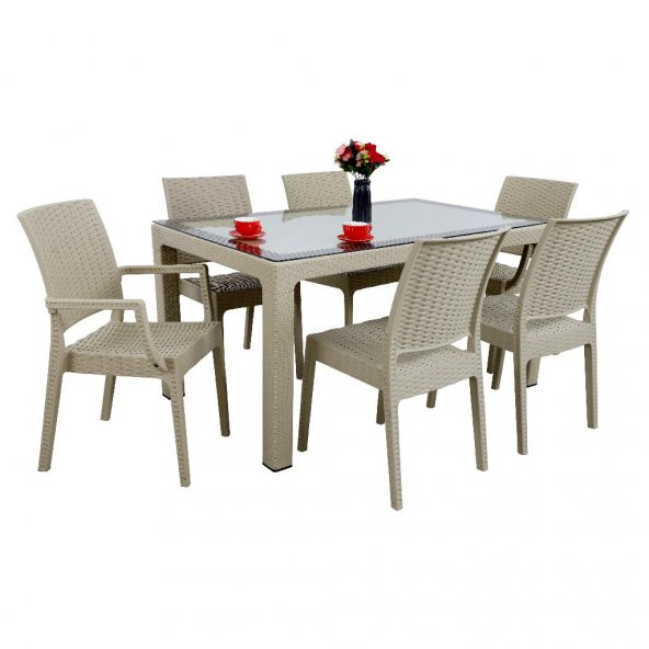 Mandella Elit Rattan 90x150 2 Elit Koltuk 4 Elit Sandalye Camlı Masa Takımı Çölbeji ürün görseli 1