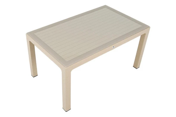 Mandella 90x150 Elit Rattan Masa (Camlı) ÇÖLBEJİ ürün görseli 1