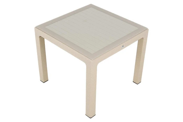Mandella 90x90 Elit Rattan Masa (Camlı) ÇÖLBEJİ ürün görseli 1