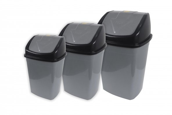 Sağlam Plastik 3'lü Klik Çöp Kovası Set (10-15-25 Lt) ürün görseli 1