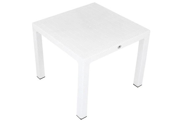 Mandella 90x90 Elit Rattan Masa BEYAZ ürün görseli 1