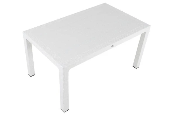 Mandella 90x150 Elit Rattan Masa BEYAZ ürün görseli 1