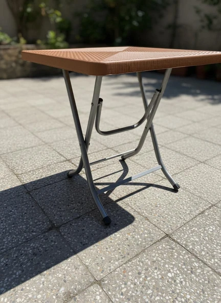 Mandella 80x80 Katlanır Ayaklı Masa Tik Eko - Resim 2