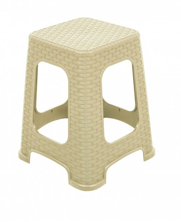 Mandella Sağlam Plastik Karizma Rattan Tabure Çölbeji (1 ADET) ürün görseli 1