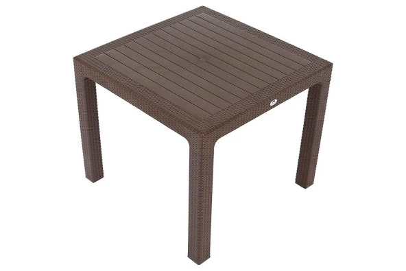 Mandella 90x90 Elit Rattan Masa KAHVERENGİ ürün görseli 1