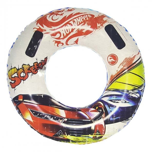 Hot Wheels Lisanslı Tutmaçlı Büyük Boy Deniz Simidi Havuz Simidi Yetişkinler için Simit 91cm ürün görseli 1