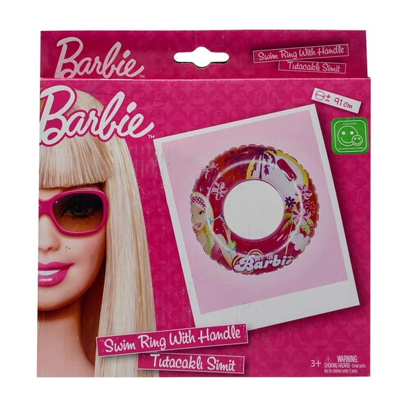 Barbie Lisanslı Tutmaçlı Büyük Boy Deniz Simidi Havuz Simidi ürün görseli 1