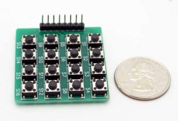 4x4 Matrix Tact Buton Tuş Takımı Keypad 16 Buton ürün görseli 1