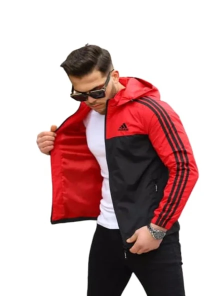 Adidas Erkek The Run Kapüşonlu Yağmurluk A-02074 ürün görseli 1