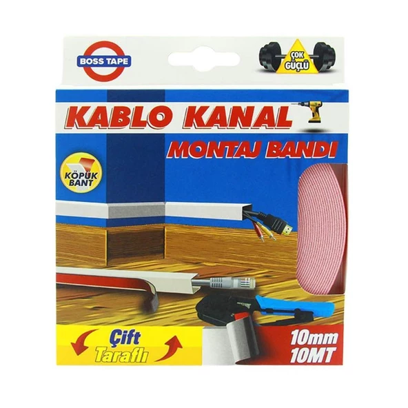 Geseus Kablo Kanal Yapıştırma Bantı 10mmX10Mt ürün görseli 1