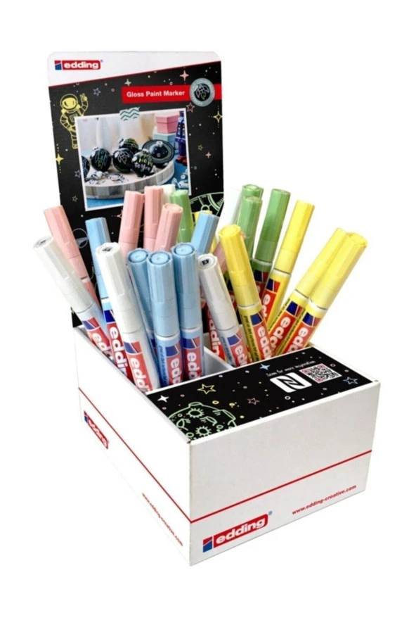 Edding Markör Boya Dekor Kalemi 25'li Display Pastel Set 25 Adet Kalem ürün görseli 1
