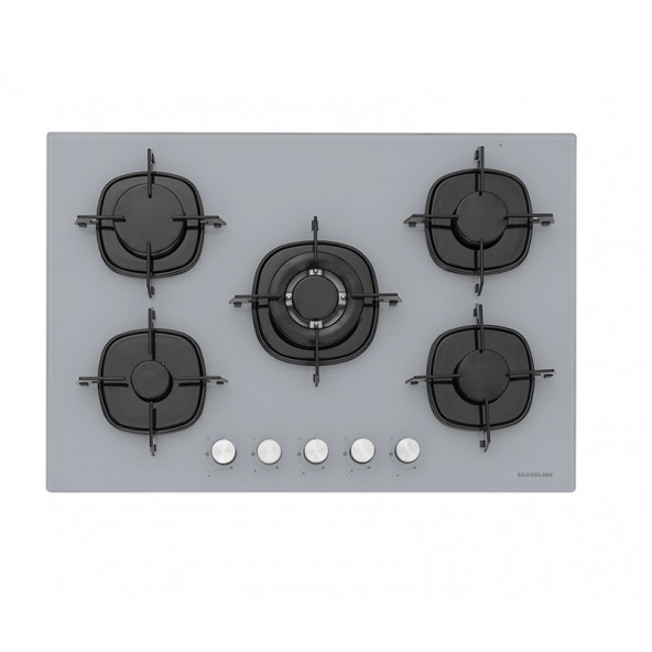 Silverline CS5365S01-5801E7S 75 CM Gri Cam Ankastre Ocak ürün görseli 1