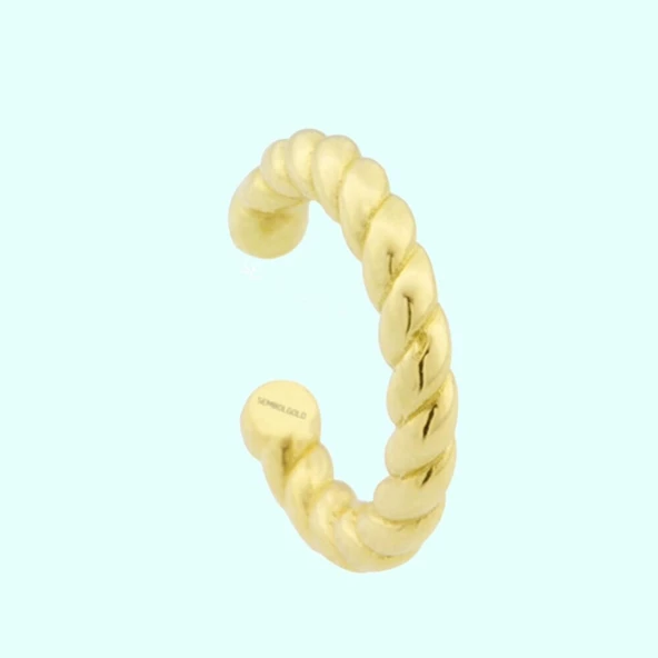 Altın Kıkırdak Küpe 14 Ayar Earcuff Burgu ürün görseli 1