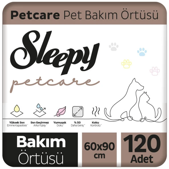 Sleepy Petcare Pet Bakım Örtüsü 60x90 cm 4X30 (120 Adet) ürün görseli 1