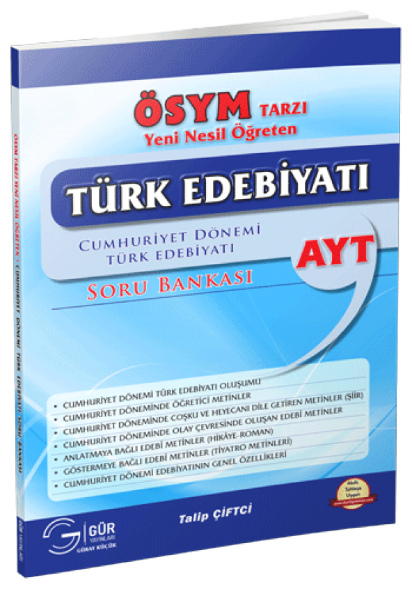 Gür Yayınları Cumhuriyet Dönemi Türk Edebiyatı Soru Bankası ürün görseli 1