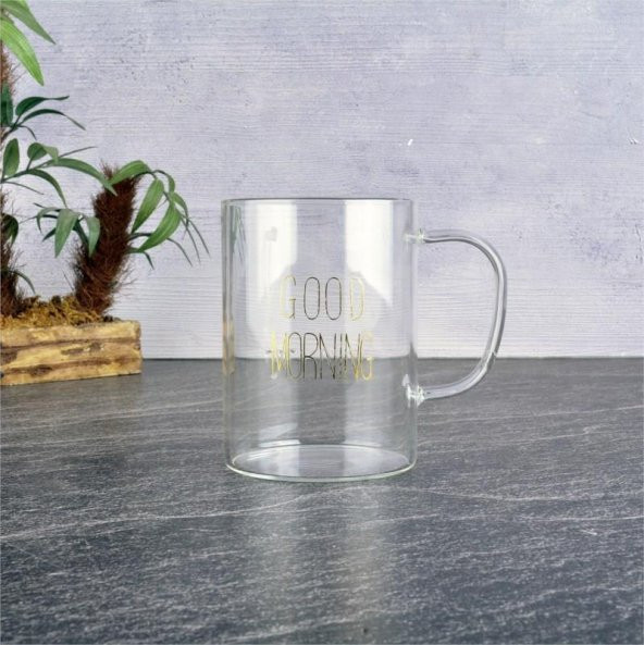 Tohana Good Morning Borosilikat Cam Kupa 400 ml 87333 ürün görseli 1