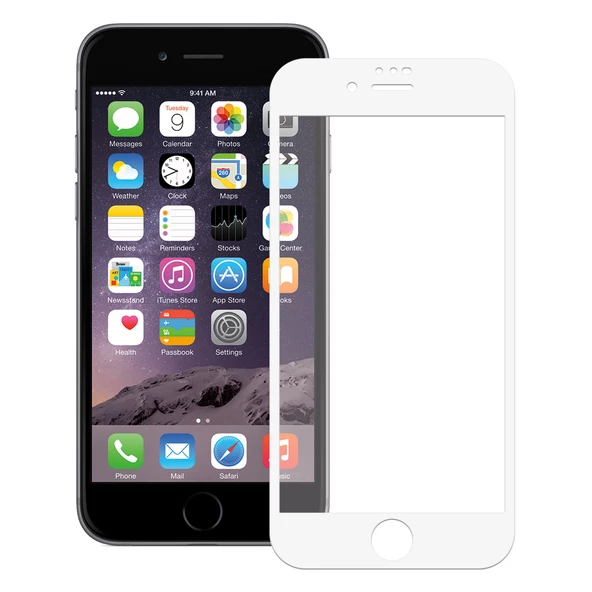 Bufalo iPhone 6 / 6s Ekran Koruyucu Seramik Mat Nano 9D Tam Kaplama Beyaz ürün görseli 1