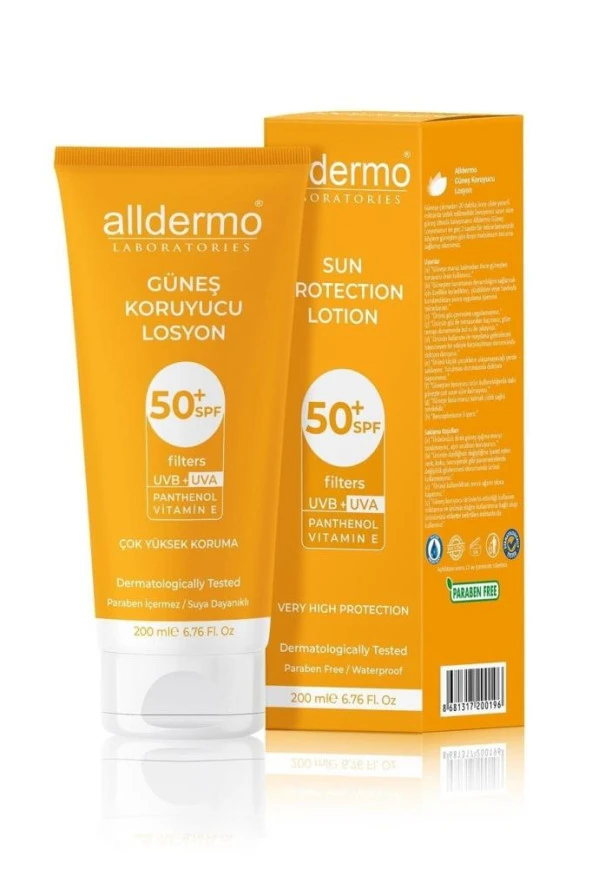 ALLDERMO SPF 50 GÜNEŞ KORUYUCU LOSYON 200 ML ürün görseli 1