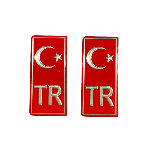 Tr plaka sticker (2 adet ) / YACIY01 ürün görseli 1