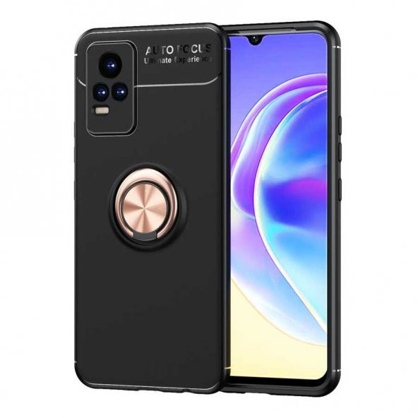 Vivo V21E Kılıf Standlı Yüzüklü Manyetik Silikon ürün görseli 1