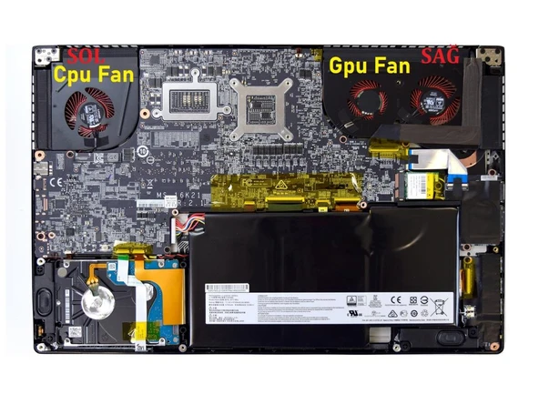 MSI GS63 Notebook CPU, işlemci Fanı (Sol) - Resim 2
