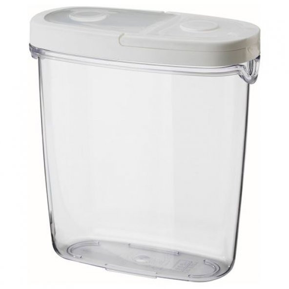 Vakumlu Kapaklı Saklama Kabı IKEA Beyaz MeridyenDukkan Silikon Kauçuk Beyaz  8x18 Cm 1 Adet Orta Boy ürün görseli 1