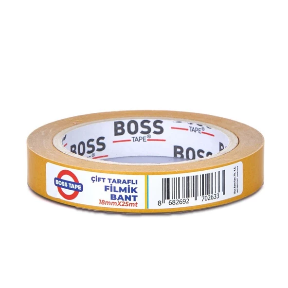 Geseus Boss Çokamaçlı Çift Taraflı Filmik Bant 18mmx25mt ürün görseli 1