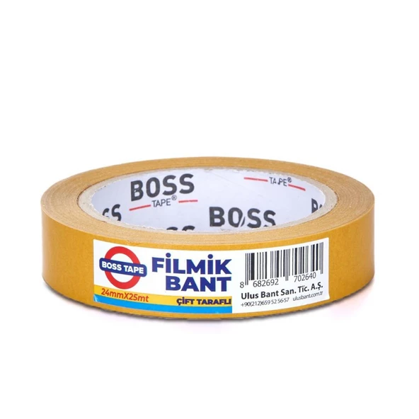 Geseus Boss Çokamaçlı Çift Taraflı Filmik Bant 24mmx25mt ürün görseli 1