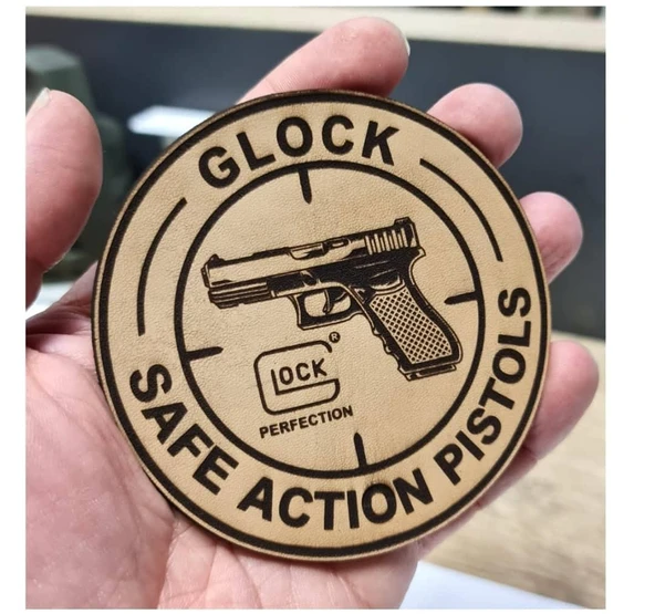 GLOCK  Deri PEÇ - Arma - Askeri Patch - Resim 2