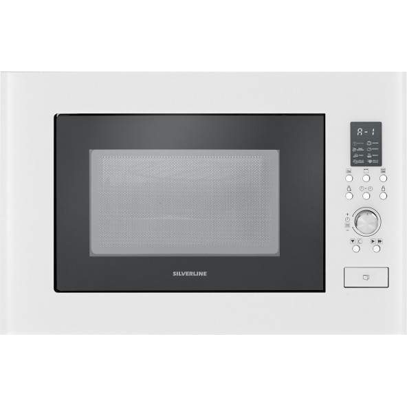 Silverline MW9018W01 Beyaz cam ankastre mikrodalga ürün görseli 1