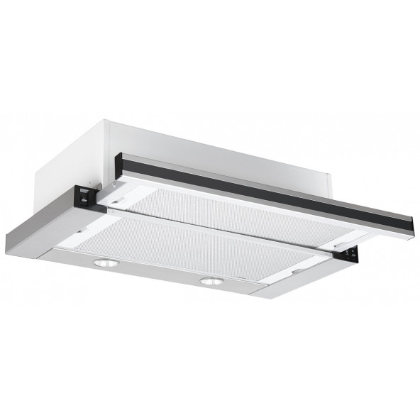 Silverline 1140 CRYSTAL LINE Siyah cam sürgülü aspiratör ürün görseli 1