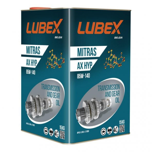 Lubex Mitras AX HYP 85W-140 15 KG Diferansiyel ve Dişli Yağı ürün görseli 1