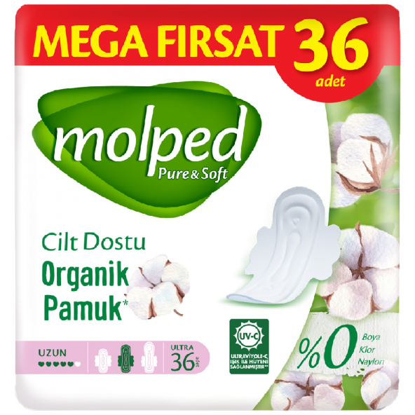 Molped Pure Soft Hijyenik Ped Uzun Mega Fırsat 36Lı ürün görseli 1