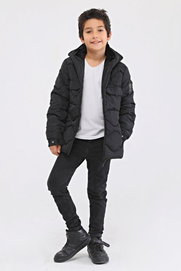 Benittokids Erkek Çocuk Mont Siyah 51230S ürün görseli 1